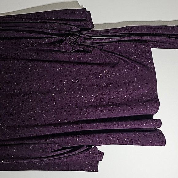 LANE BRYANT,‎ Y2K women's purple top with gold bling. Size 22/24. Tie at side. - Picture 3 of 12